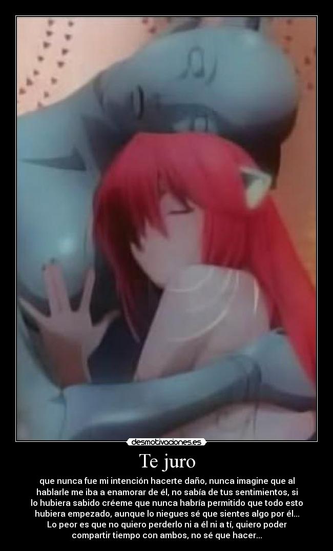 carteles amor amistad elfen lied enamorarse espada pared confusion tristeza desmotivaciones