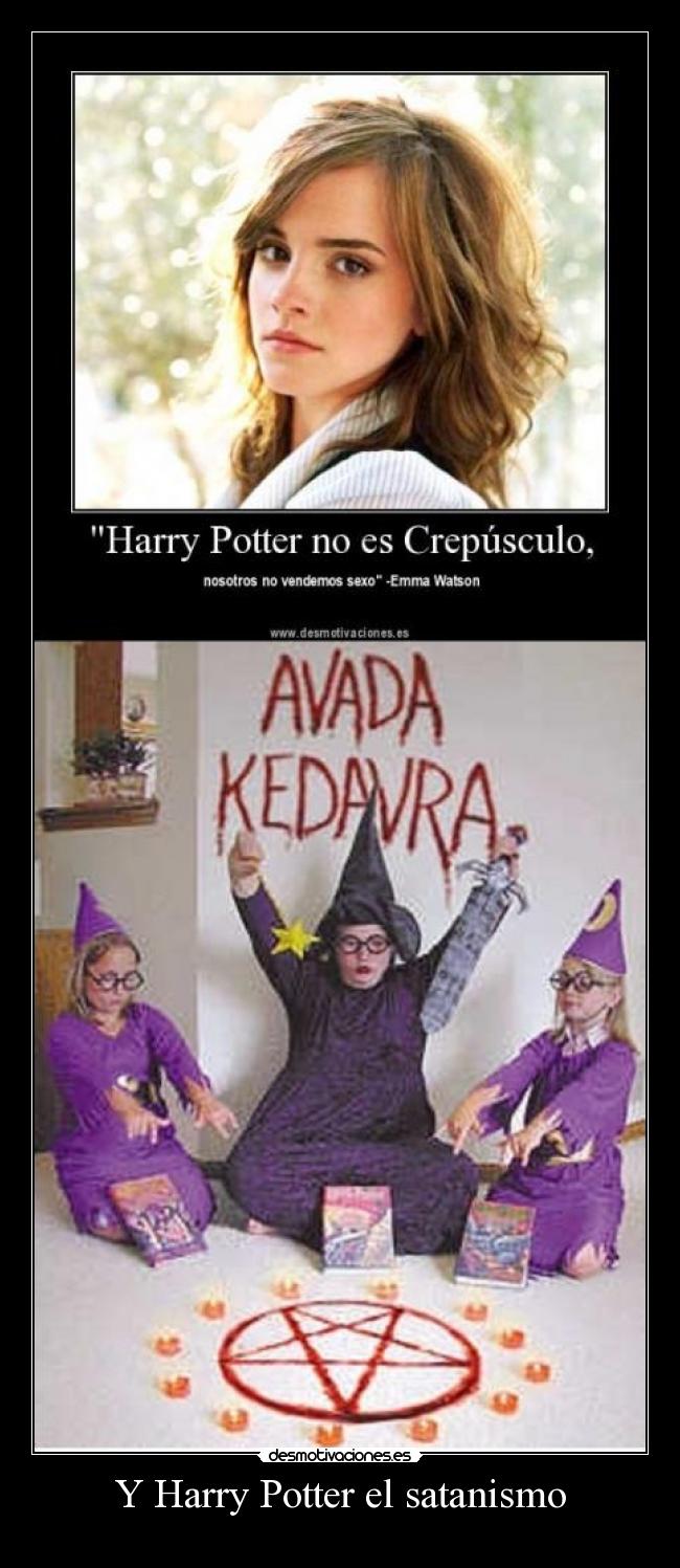 carteles harry potter crepusculo twilight emma watson satanismo sexo desmotivaciones