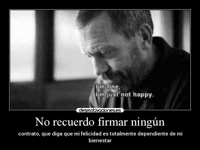 No recuerdo firmar ningún - 