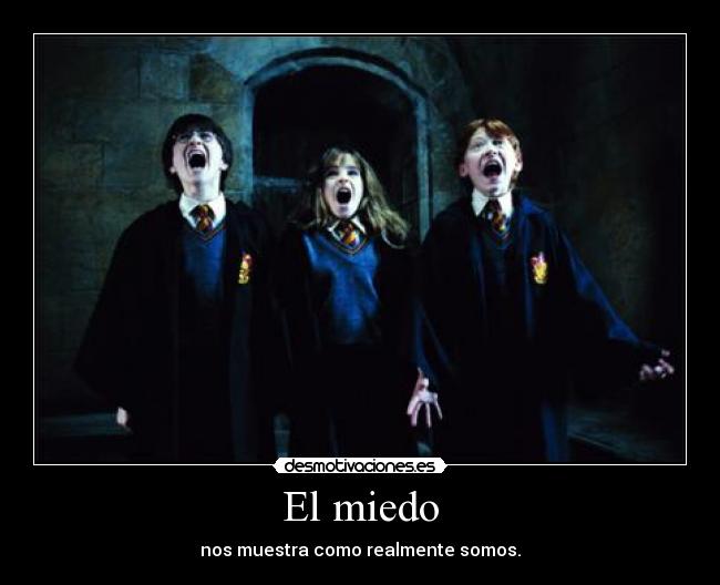 El miedo - nos muestra como realmente somos.