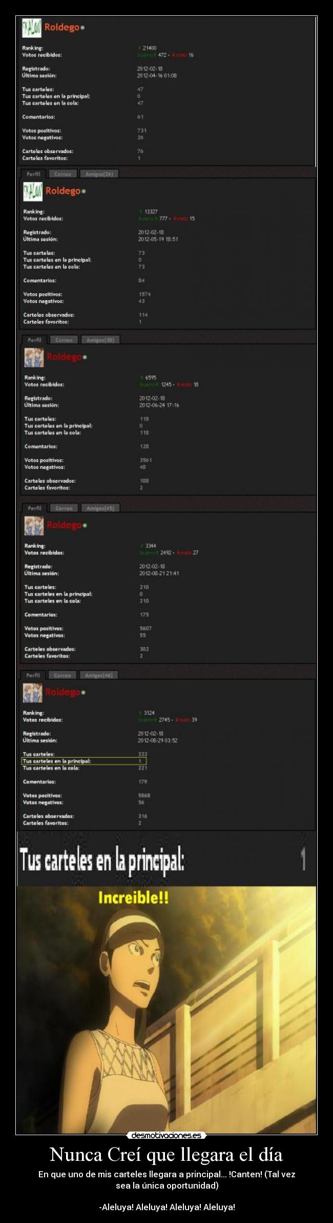 carteles anime manga otaku cosplay principal unica vez ultima desmotivaciones