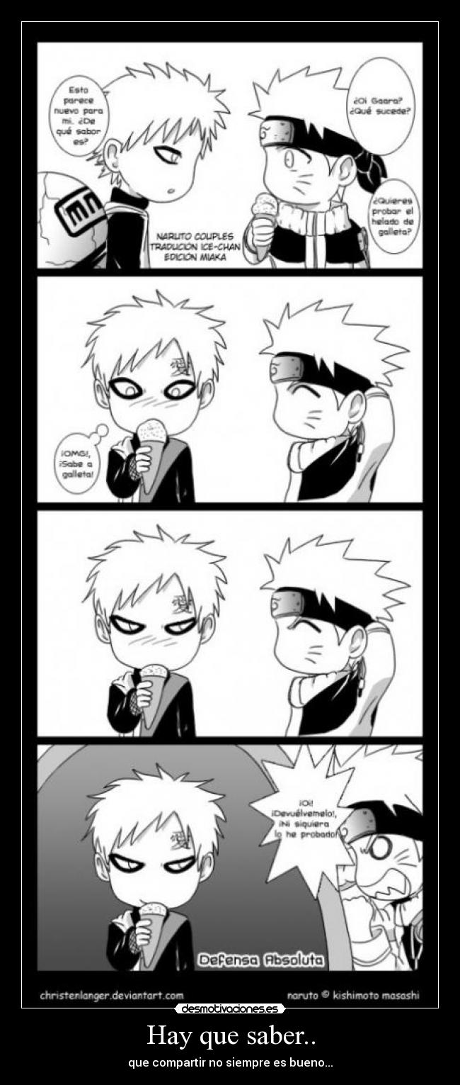 Hay que saber.. - que compartir no siempre es bueno...