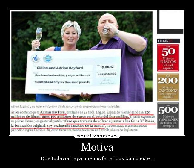 Motiva - Que todavía haya buenos fanáticos como este...