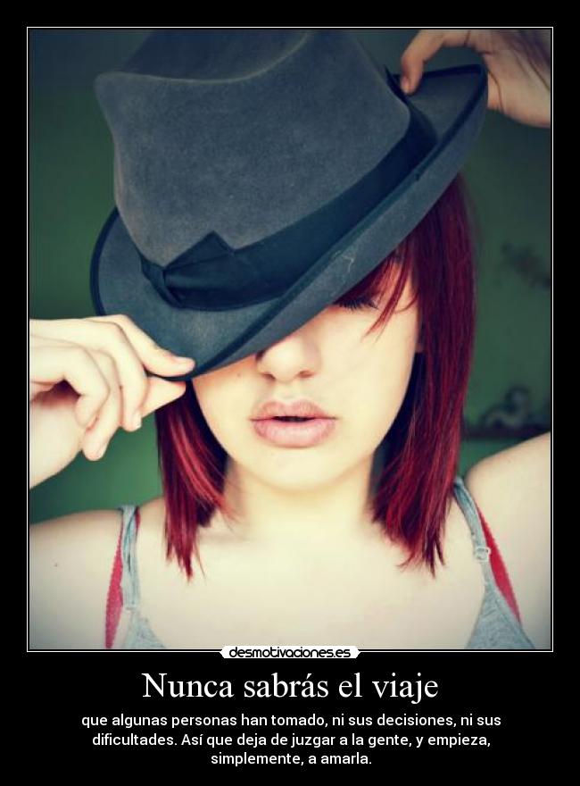 Nunca sabrás el viaje -