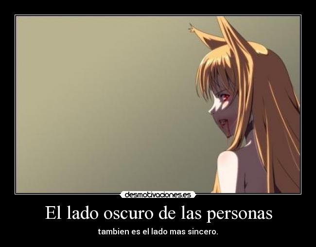 El lado oscuro de las personas -