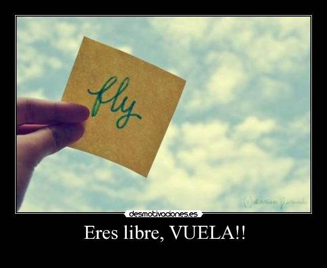 Eres libre, VUELA!! -