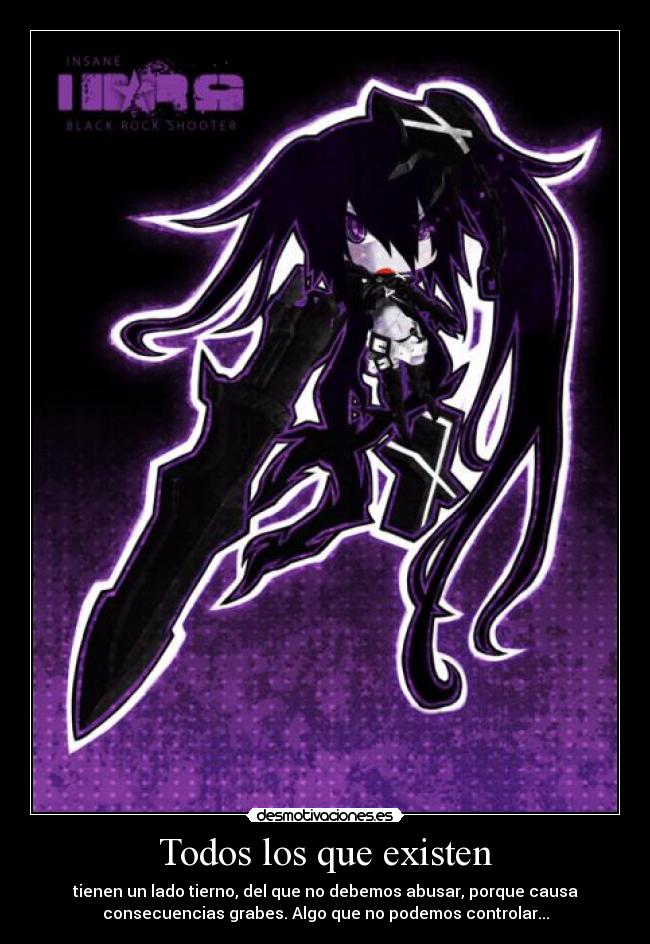 carteles insane black rock shooter desmotivaciones