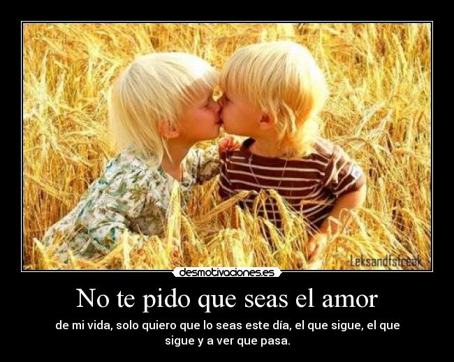 carteles amor pido que seas amor vida solo quiero que seas este dia que sigue desmotivaciones
