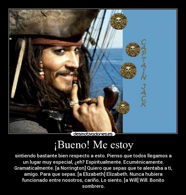 carteles piratas del caribe maldicion del perla negra jack sparrow final desmotivaciones
