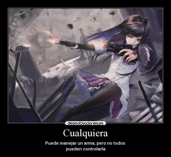 carteles anime arma controlar desmotivaciones