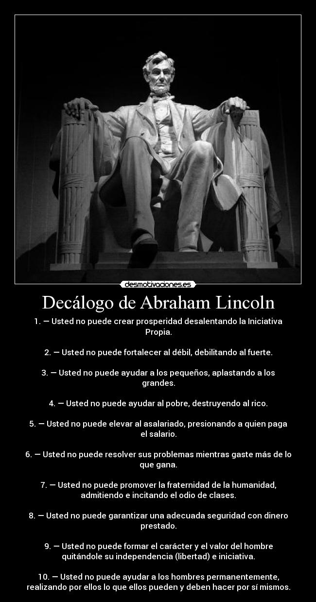 Decálogo de Abraham Lincoln -