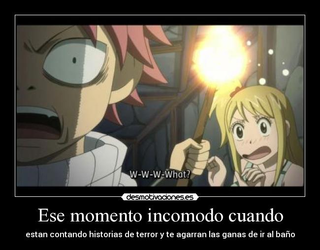 carteles ese momento incomodo anime manga fairy tail cartel natsu lucy cartel desmotivaciones