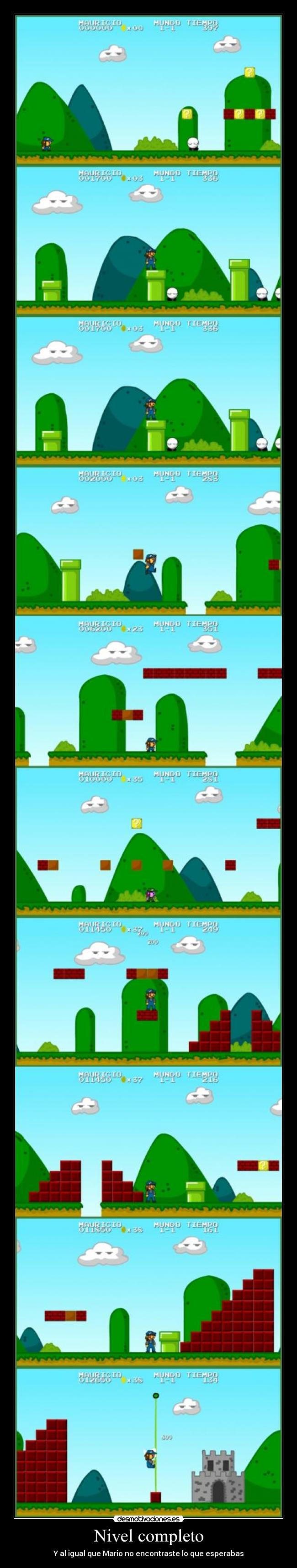 Nivel completo - Y al igual que Mario no encontraste lo que esperabas