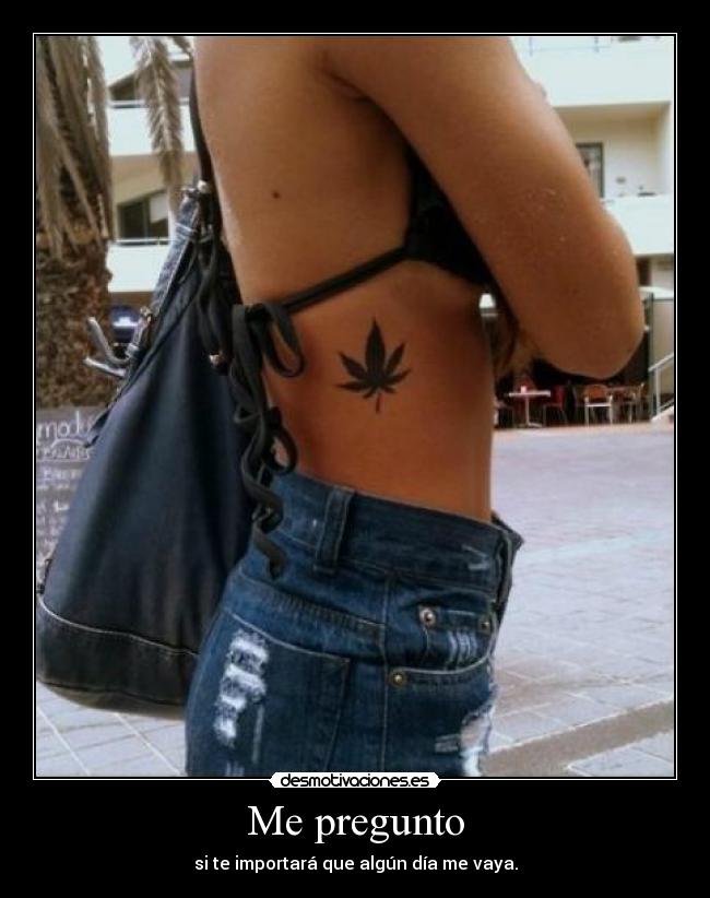 Me pregunto - si te importará que algún día me vaya.