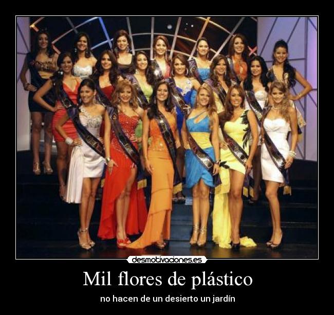 Mil flores de plástico - no hacen de un desierto un jardín