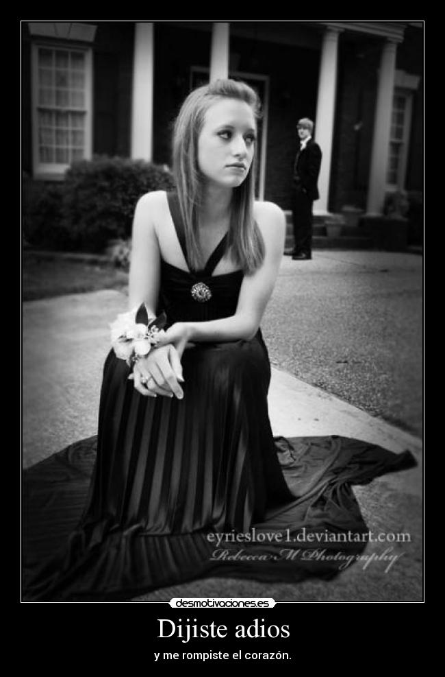 Dijiste adios - y me rompiste el corazón.