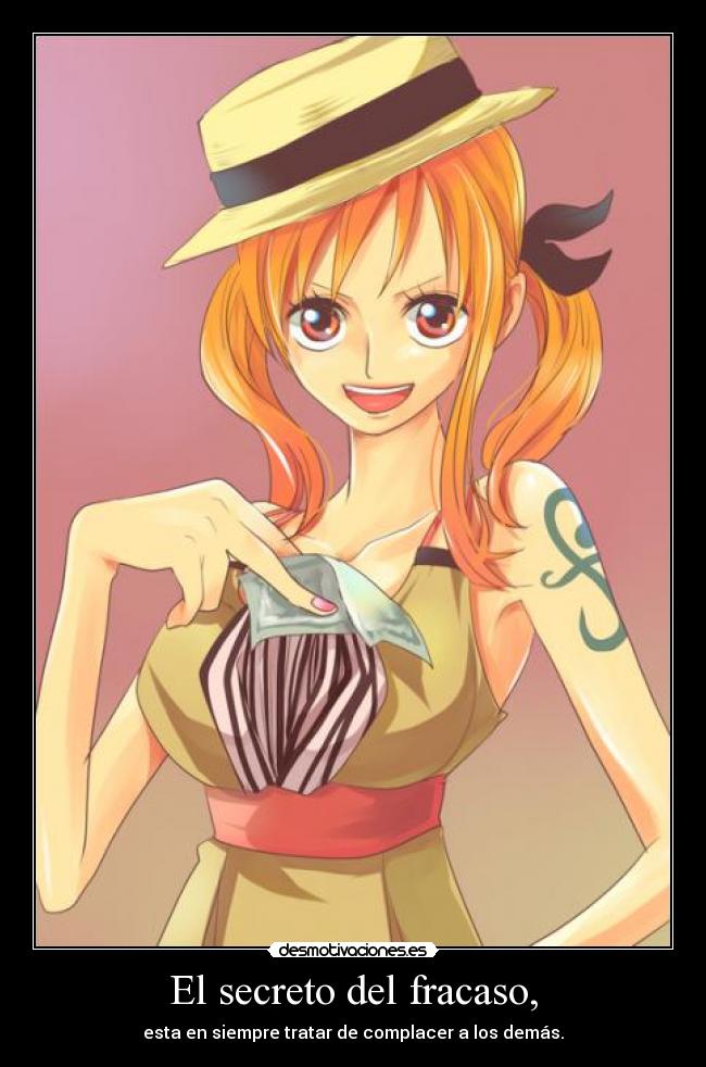 carteles one piece nami anime manga desmotivaciones