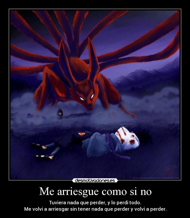 carteles sakura sasuke yani naruto shippuden anime otaku kiuby kurama desmotivaciones