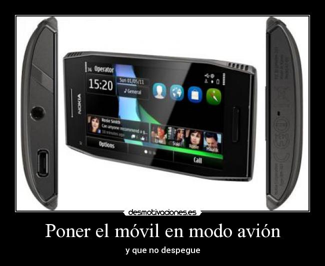 Poner el móvil en modo avión - y que no despegue