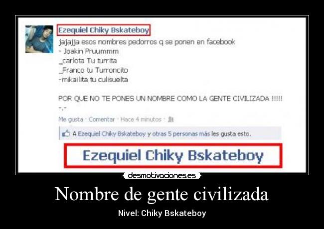 Nombre de gente civilizada -