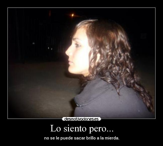 Lo siento pero... - no se le puede sacar brillo a la mierda.