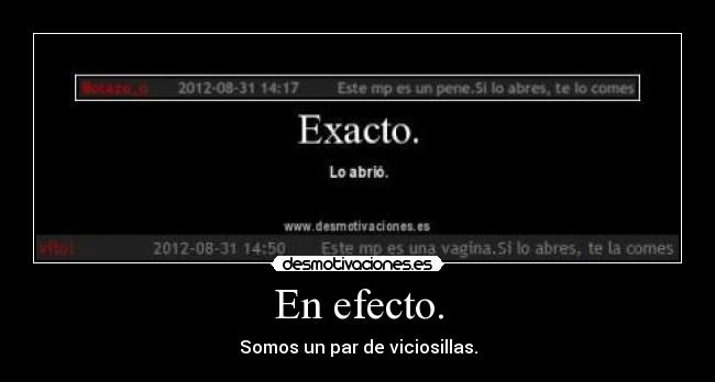 En efecto. - 