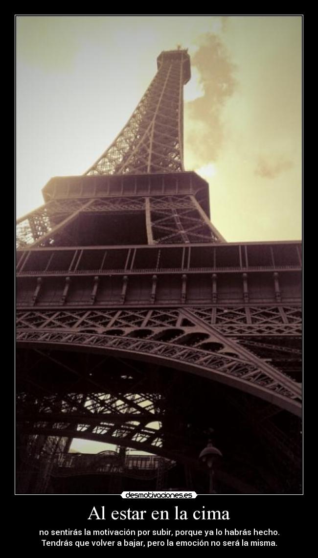 Al estar en la cima - 