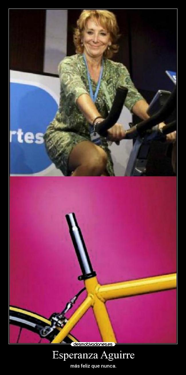 Esperanza Aguirre - más feliz que nunca.