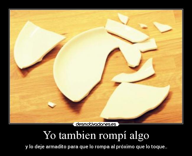 Yo tambien rompí algo -
