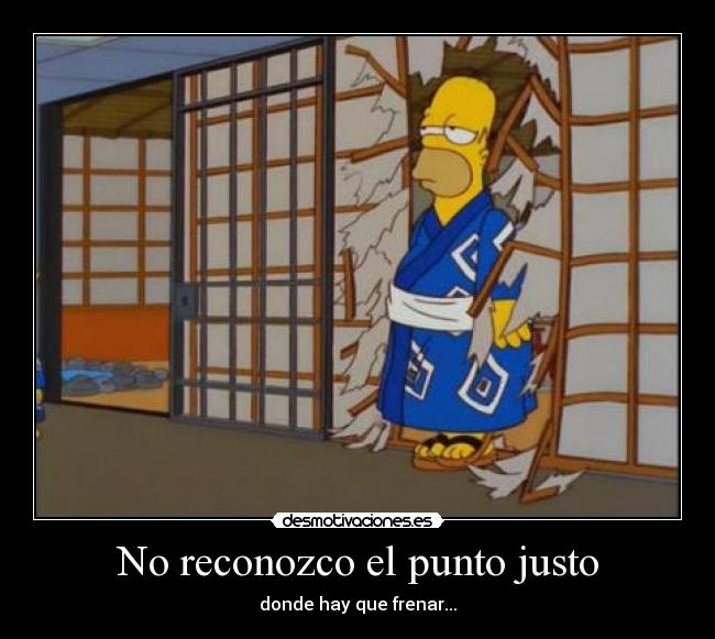 No reconozco el punto justo - donde hay que frenar...