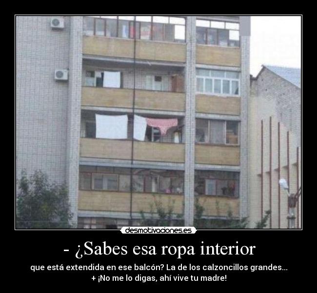 - ¿Sabes esa ropa interior -