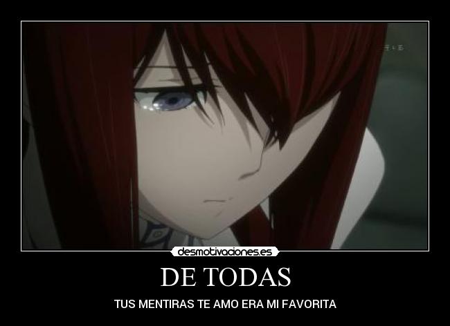 DE TODAS - TUS MENTIRAS TE AMO ERA MI FAVORITA