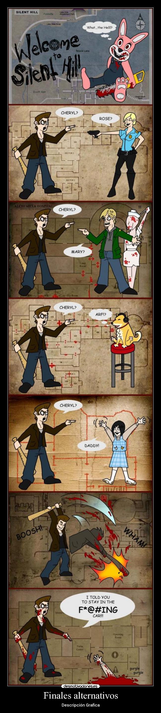 carteles silent hill motiva busqueda terminada desmotivaciones