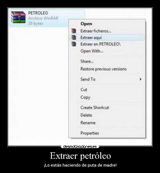 Extraer petróleo -