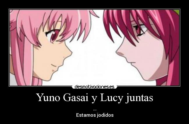 Yuno Gasai y Lucy juntas - 