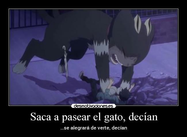 Saca a pasear el gato, decían - ...se alegrará de verte, decían