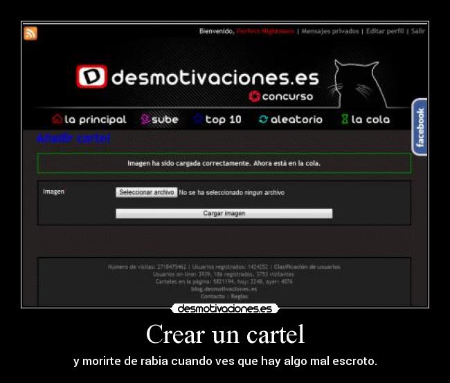 Crear un cartel - y morirte de rabia cuando ves que hay algo mal escroto.