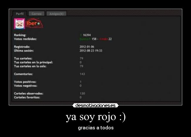 ya soy rojo :) -