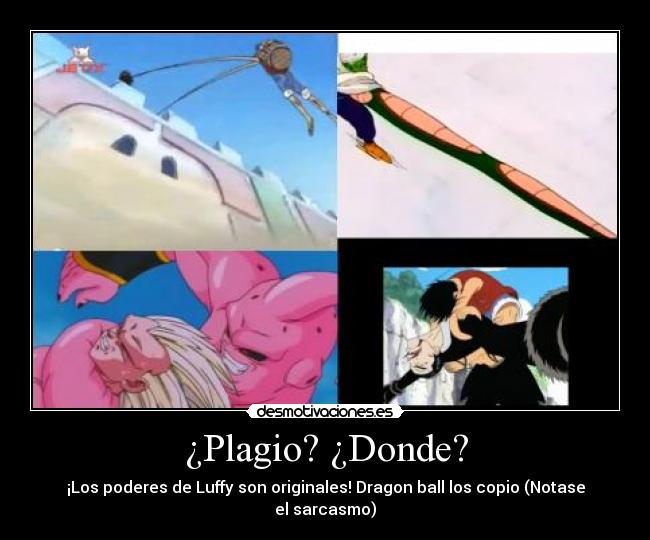 carteles one piece plagio desmotivaciones