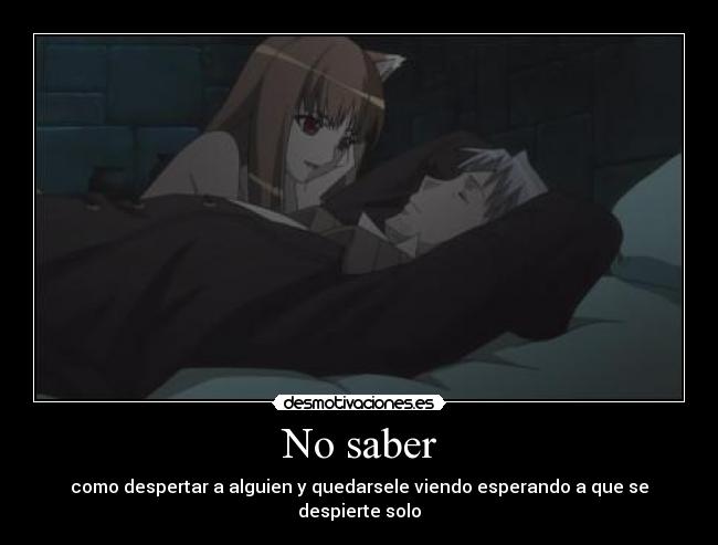 No saber - 