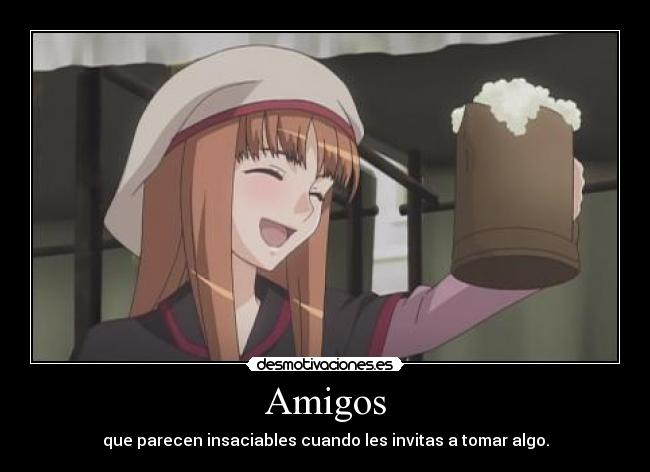 carteles amigos harukaze spice and wolf horo anime manga otaku gotian raptorhunters desmotivaciones