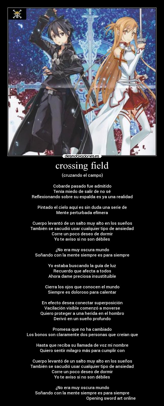 crossing field -