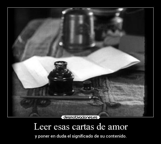 Leer esas cartas de amor -