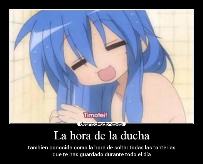 carteles cantar cantar dicho madafakas lucky star konata ducha desmotivaciones