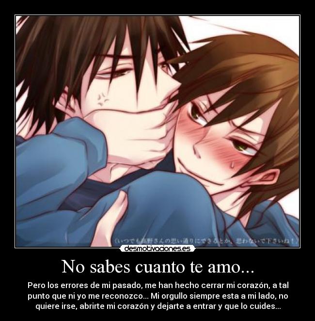 No sabes cuanto te amo... -