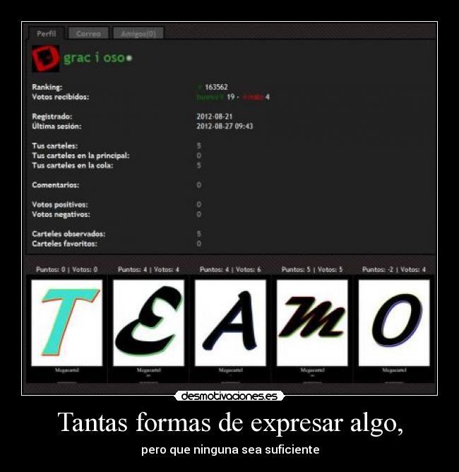 Tantas formas de expresar algo, - 