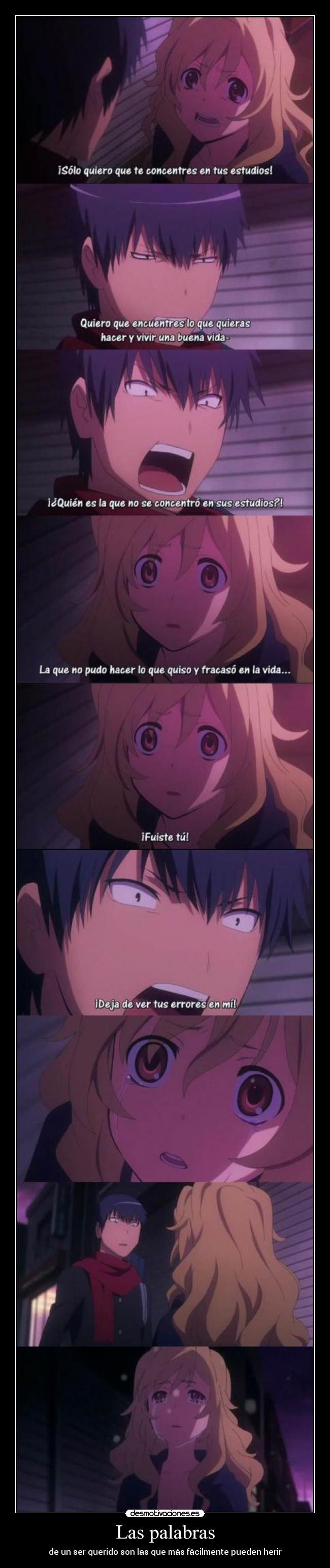 Las palabras - de un ser querido son las que más fácilmente pueden herir