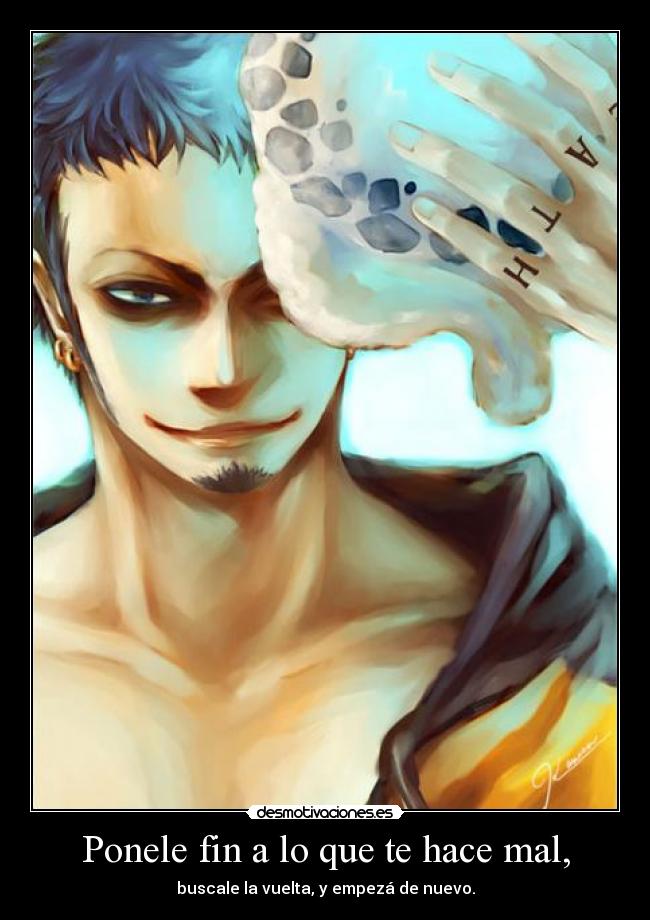 carteles one piece trafalgar law anime manga desmotivaciones