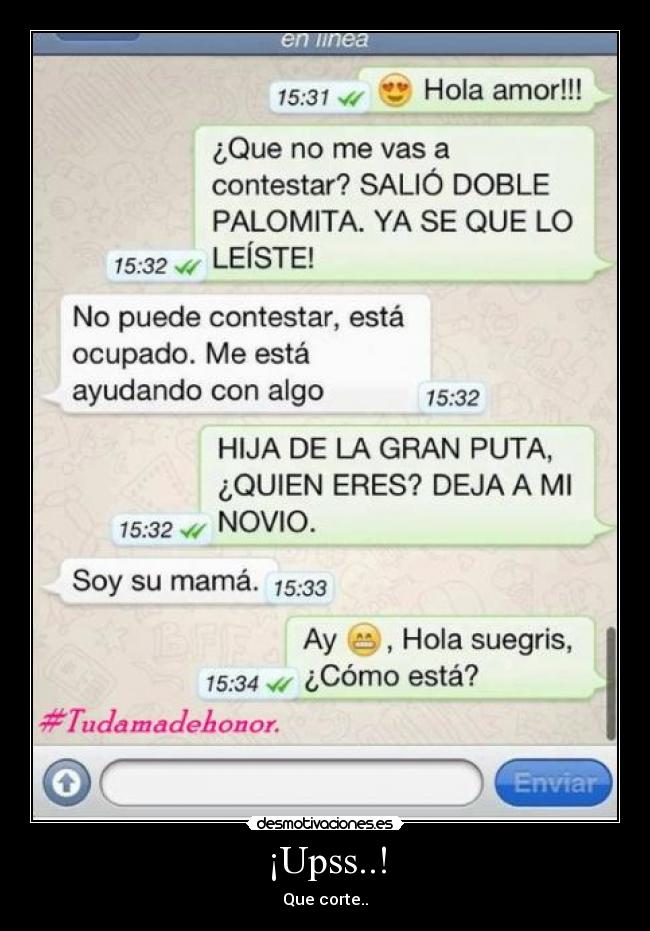 ¡Upss..! - Que corte..