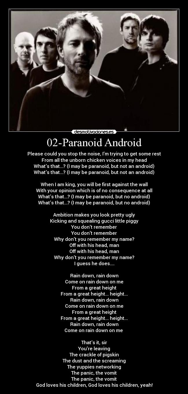 carteles radiohead computer paranoid android musica rock alternativo desmotivaciones caca claninfinito desmotivaciones